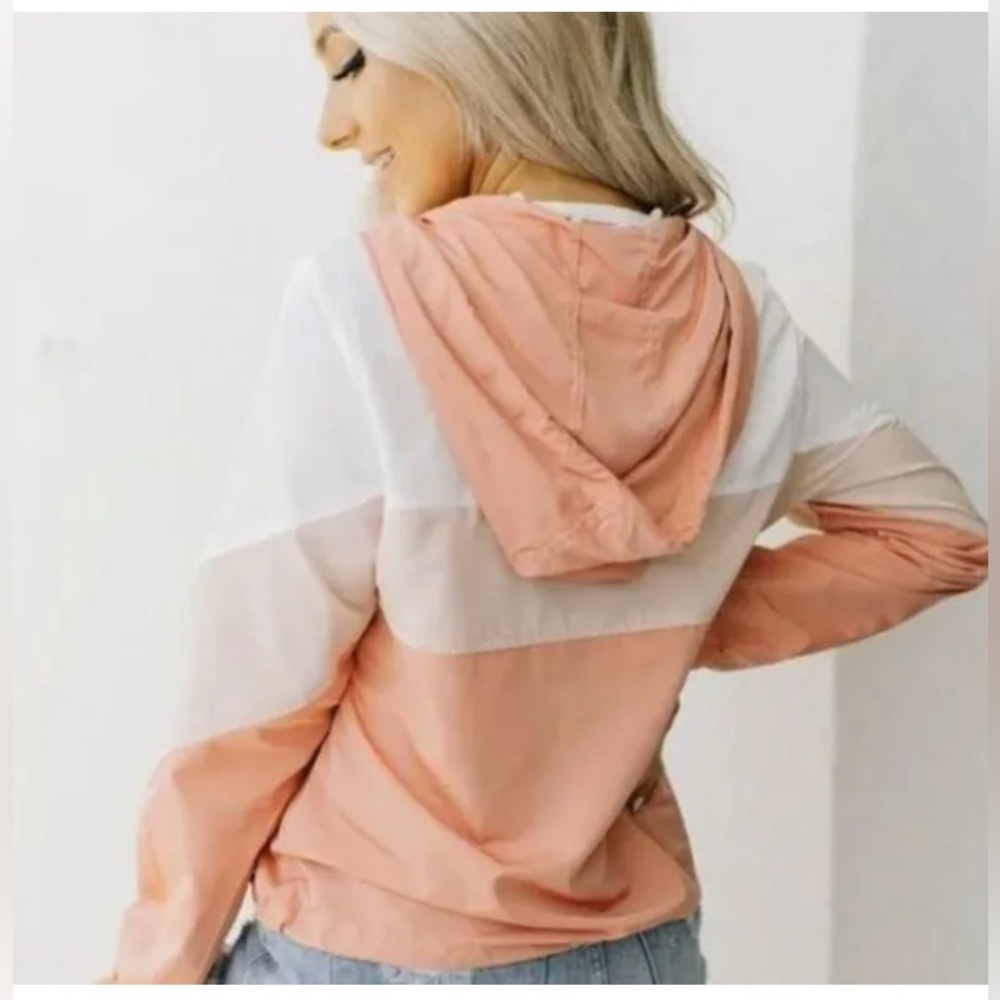 Love Tree Women’s Pink Colorblock Windbreaker Size S Like New - Picture 4 of 9
